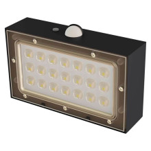 Emos LED Solar-Fluter Brixo 350lm neutralweiss 4000K Bewegungsmelder Akku IP65 Schwarz ZG162S