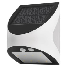 Emos LED Solar-Fluter Lumi 240lm neutralweiss 4000K Bewegungsmelder Akku IP54 Weiß 10,5x13cm ZG172S