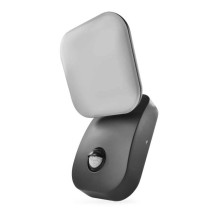 Emos LED Gartenstrahler Nika 12,8W warmweiss 3000K Bewegungsmelder IP44 Anthrazit Aluminium 12x12cm ZGE044L