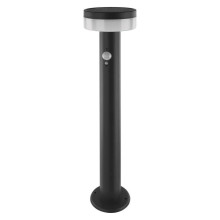 Emos LED Solar-Wegeleuchte Terion 2W warmweiss 3000K Bewegungsmelder Akku IP44 Anthrazit Edelstahl 12,5x12,5cm ZGJ0B4S
