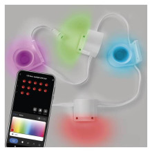 Emos LED Leuchtenset GoSmart RGBIC 4-teilig 1,9W CCT warm-/tageslichtweiss 3000K/6500K dimmbar WiFi Weiß 85cm ZIW154R