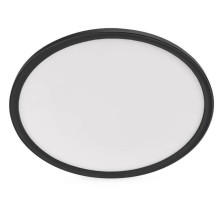 Emos LED Anbauleuchte, Deckenleuchte Flori 22W neutralweiss 4000K Schwarz Ø42cm ZM1405