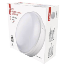 Emos LED Wandleuchte Qari 20W neutralweiss 4000K IP65 Weiß Ø22cm ZM3010
