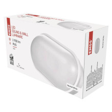 Emos LED Wandleuchte Qari 20W neutralweiss 4000K IP65 Weiß 27x14,5cm ZM3020