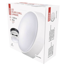 Emos LED Wandleuchte Zuri 14W neutralweiss 4000K IP54 Schwarz Weiß Ø21,5cm ZM3230