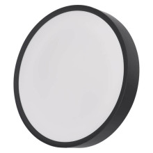 Emos LED Anbauleuchte, Deckenleuchte Rori 17W CCT warm-/neutralweiss 2700K/3500K/4000K Bewegungsmelder Schwarz Stahl Ø31cm ZM4401