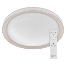 Emos LED Deckenleuchte Sabi 30W CCT warm-/tageslichtweiss 2700K/6500K dimmbar Fernbedienung Weiß Stahl 40cm ZM5111