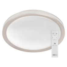 Emos LED Deckenleuchte Sabi 45W CCT warm-/tageslichtweiss 2700K/6500K dimmbar Fernbedienung Weiß Stahl 50cm ZM5112
