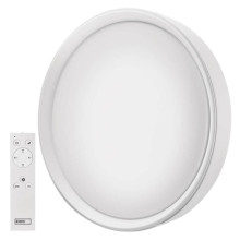 Emos LED Deckenleuchte Ilvi 30W CCT warm-/tageslichtweiss 2700K/6500K dimmbar Fernbedienung Weiß Stahl Ø40cm ZM5168