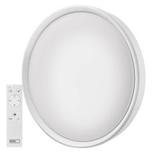 Emos LED Deckenleuchte Ilvi 45W CCT warm-/tageslichtweiss 2700K/6500K dimmbar Fernbedienung Weiß Stahl Ø50cm ZM5169