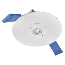 Emos LED Notleuchte Orsu 2W tageslichtweiss 6500K Akku Weiß Ø9,5cm ZN1340
