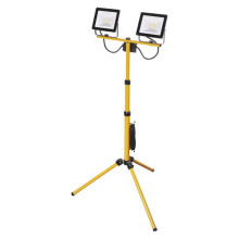 Emos LED Fluter Set mit Stativ Hobby Slim 2x 30W neutralweiss 4000K IP65 Schwarz Gelb Aluminium 86x86cm ZS2231.2