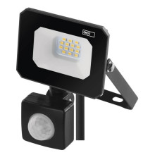 Emos LED Fluter mit Bewegungsmelder Simpo 10W neutralweiss 4000K IP44 Schwarz Aluminium ZS2313
