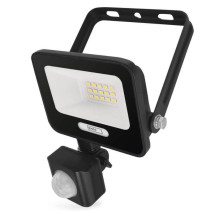 Emos LED Fluter mit Bewegungsmelder Glaro 10W neutralweiss 4000K IP54 Schwarz Aluminium 10,5x13cm ZS2314B