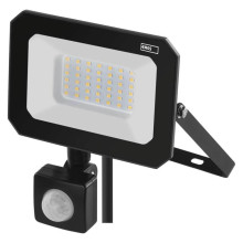 Emos LED Fluter mit Bewegungsmelder Simpo 30W neutralweiss 4000K IP44 Schwarz Aluminium 14x17,5cm ZS2333