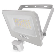 Emos LED Fluter mit Bewegungsmelder Glaro 30W neutralweiss 4000K IP54 Weiß Aluminium 16x18cm ZS2334W