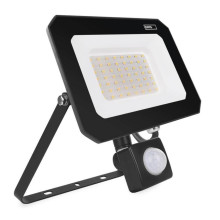 Emos LED Fluter mit Bewegungsmelder Simpo 50W neutralweiss 4000K IP44 Schwarz Aluminium 18x20cm ZS2343