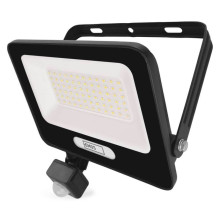 Emos LED Fluter mit Bewegungsmelder Glaro 50W neutralweiss 4000K IP54 Schwarz Aluminium 19x20cm ZS2344B