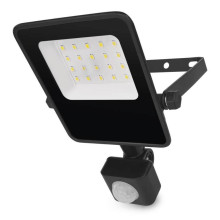 Emos LED Fluter mit Bewegungsmelder Visio 10W neutralweiss 4000K IP54 Schwarz Aluminium 11x18,5cm ZS2913