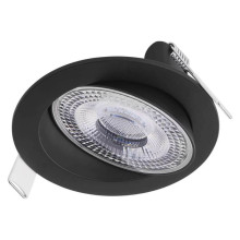 Emos LED Einbaustrahler Geri 6,5W CCT warm-/neutral-/tageslichtweiss 2700K/4000K/6500K dimmbar Schwarz Aluminium Ø10,5cm ZV1161