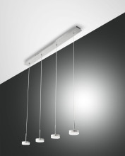 Fabas Luce LED Pendelleuchte Dunk 2000x80mm 32W Warmweiß Aluminium dimmbar