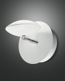 Fabas Luce LED Wandleuchte Hale Ø120mm 8W Warmweiß Weiß