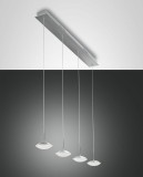 Fabas Luce LED Pendelleuchte Hale 2000x80mm 32W Warmweiß Aluminium dimmbar