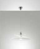 Fabas Luce Pendelleuchte Aragon E27 Smartluce Weiß Metall Glas Ø53cm