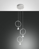 Fabas Luce LED Pendelleuchte Sirio Ø400mm 24W Warmweiß Weiß dimmbar