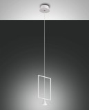 Fabas Luce LED Pendelleuchte Sirio 2000x180mm 8W Warmweiß Weiß