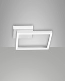 Fabas Luce LED Wandleuchte Bard 22W dimmbar Smartluce 3000K warmweiss Weiß Alu 30x30cm
