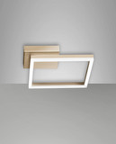 Fabas Luce LED Wandleuchte Bard 22W dimmbar Smartluce 3000K warmweiss Gold edelmatt Alu 30x30cm