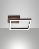 Fabas Luce LED Wandleuchte Bard 22W dimmbar Smartluce 3000K warmweiss Corten Metall 30x30cm