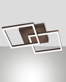 Fabas Luce LED Wandleuchte Bard 39W dimmbar Smartluce 3000K warmweiss Corten Metall 45x45cm