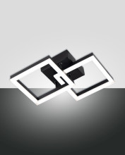 Fabas Luce Bard LED Deckenleuchte 21W dimmbar warmweiß Schwarz 3394-28-101