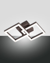 Fabas Luce Bard LED Deckenleuchte 21W dimmbar warmweiß Rostbraun 3394-28-361