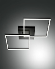 Fabas Luce Bard LED Deckenleuchte 52W dimmbar warmweiß Schwarz 3394-65-101