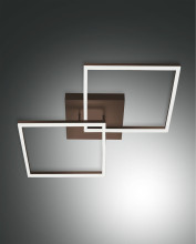 Fabas Luce Bard LED Deckenleuchte 52W dimmbar warmweiß Rostbraun 3394-65-361