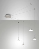 Fabas Luce LED Pendelleuchte Isabella 32W dimmbar Smartluce 3000K warmweiss Alu satiniert Metall