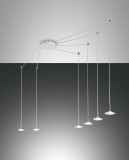 Fabas Luce LED Pendelleuchte Susanna Ø250mm 48W Warmweiß Weiß dimmbar