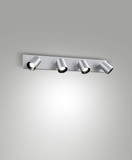 Fabas Luce Deckenstrahler Modo GU10 4-flammig Alu gebürstet Alu-Druckguss 65x9cm