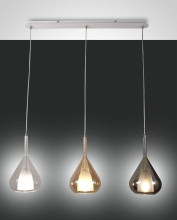 Fabas Luce Pendelleuchte Lila E27 2000x1030mm Bernstein