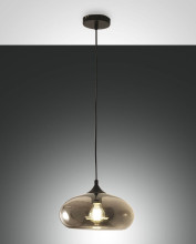 Fabas Luce Pendelleuchte Ela E27 Ø270mm Grau