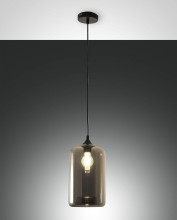 Fabas Luce Pendelleuchte Silo E27 Ø180mm Grau
