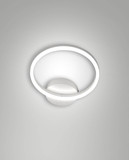 Fabas Luce LED Wandleuchte Giotto 18W dimmbar Smartluce 3000K warmweiss Weiß Metall Ø30cm