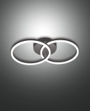 Fabas Luce LED Wandleuchte Giotto 110x530mm 36W Warmweiß Schwarz dimmbar