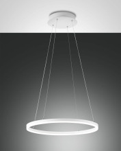 Fabas Luce LED Pendelleuchte Giotto Ø600mm 36W Warmweiß Weiß dimmbar