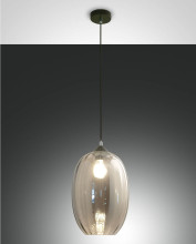 Fabas Luce Pendelleuchte Infinity E27 Ø250mm Grau