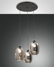 Fabas Luce Pendelleuchte Infinity E27 Ø550mm Grau