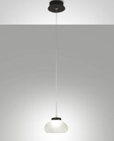 Fabas Luce LED Pendelleuchte Arabella 8W dimmbar Smartluce 3000K warmweiss Weiß Metall Glas Ø16cm